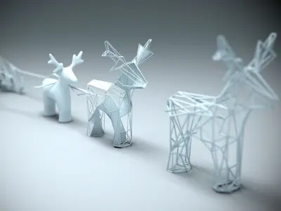 Sleigh of Santa Claus 3d 3D model