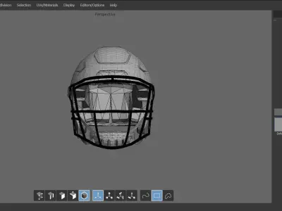 Footbal Helmet Low-poly 3D model