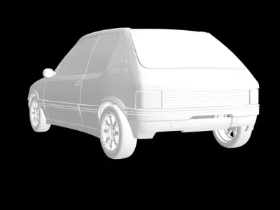 Peugeot 205 GTI 3D print model