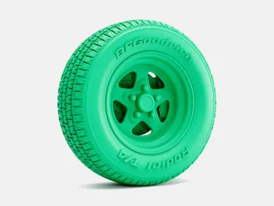 15x5 15x7 15x8 15x10 Weld Pro Star Wheels BFGoodrich Tires 3D print model