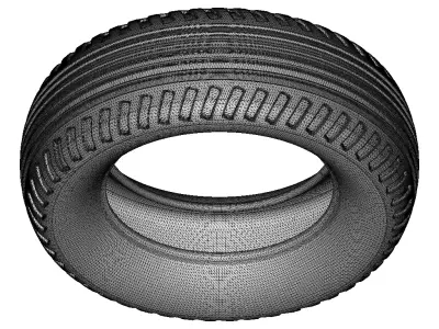Plastic Premium Automotive Tyre Toy 3D model