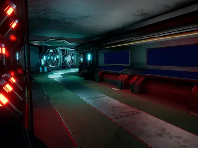 Sci-Fi Environment Low-poly 3D model