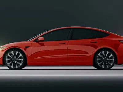 tesla model 3 dual motor 2024 Low-poly 3D model