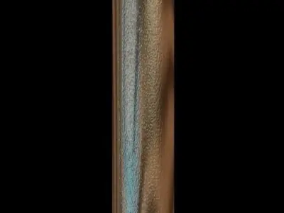 Walnut Column Free low-poly 3D model