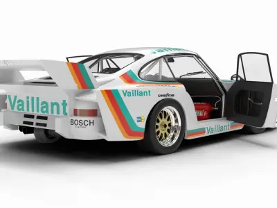 Porsche 935 77 1977 Vaillant DRM Racing 3d model HQ 3D model
