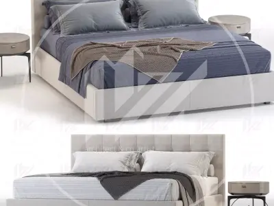 Westelm Emmett Side Storage Bed 3D model