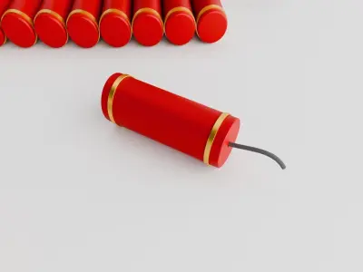 Realistic 3D Fireworks Pack Free low-poly 3D model