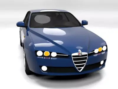 ALFA ROMEO 159 ESTATE LOWPOLY  Low-poly 3D model