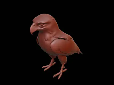 Hawk Animal Sculpture 3D print model buy