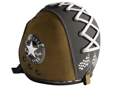 Leather helmet 4 3D model