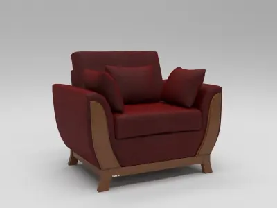 Comfortable elegant sofa 3D model