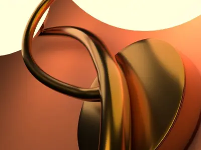 Golden Luxury Wall Light 3D model