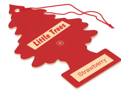 Little Trees Car Freshener Strawberry Scent 3D model