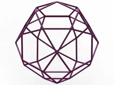 Wireframe Shape Pentagonal Orthobirotunda 3D print model