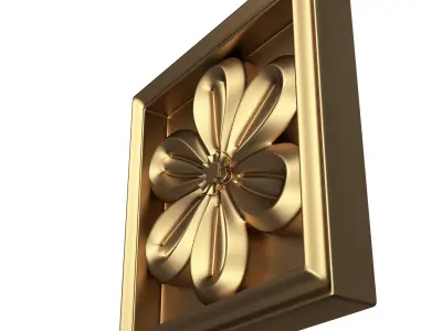 Rosette Carved Decoration CNC 027 Low-poly 3D model