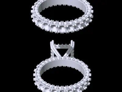 Ring and Back Ring infinity Free 3D print model