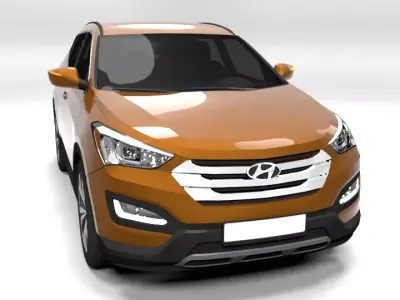 HYUNDAI SANTAFE 2016 LOWPOLY Low-poly 3D model