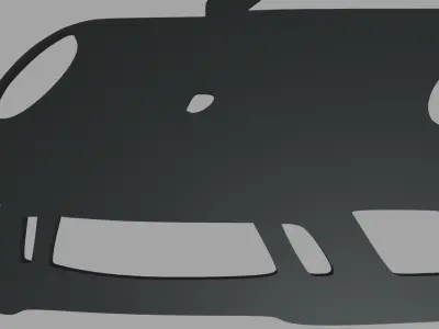 Porsche 911 GT3 Wall Silhouette 3D print model