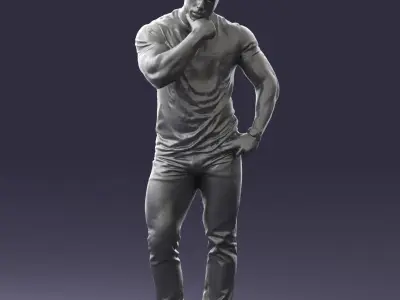Man in pose 0117 3D model