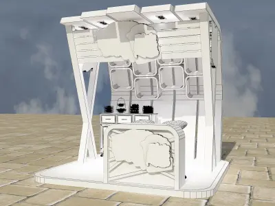 Booth Exhibition Stand a 102b 3D model