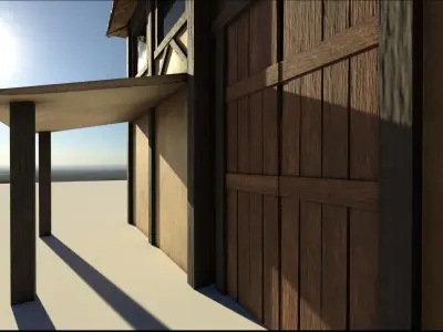 Detailed Medieval House Free low-poly 3D model