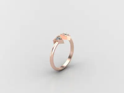 Solitaire Ring Version 1 SR36 3D model