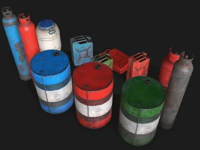 Explosive Storage Low-poly 3D model