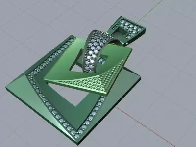 Multi piece pendant or Necklace 3D print model