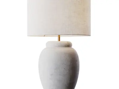 Grote tafellamp Bodhi met keramische voet 3D model