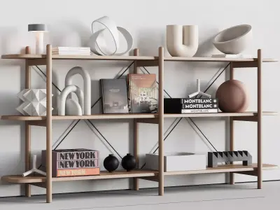 086 BROSA Dominic Wide Bookshelf 00 3D model