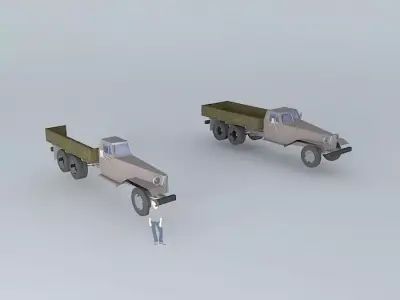 Old Soviet style truck Free 3D model