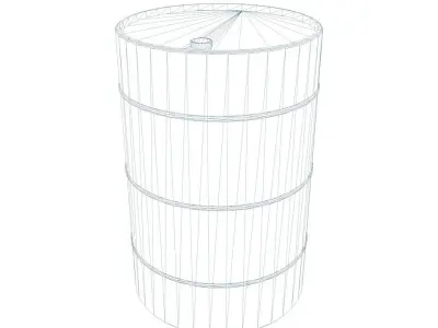 Oil Drum Low-poly 3D model