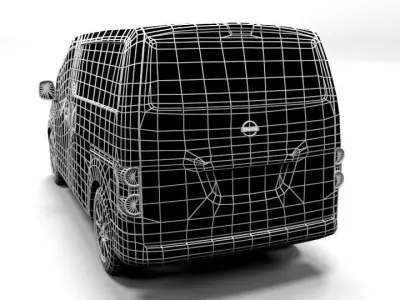 NISSAN EVALIA NV-200 LOWPOLY Low-poly 3D model