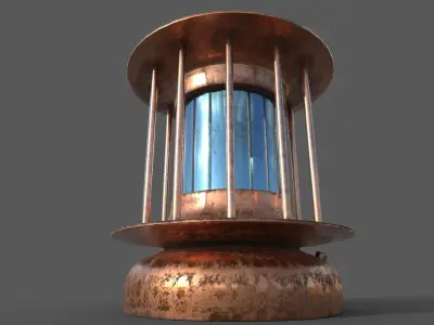 Old Copper Lamp 3D model