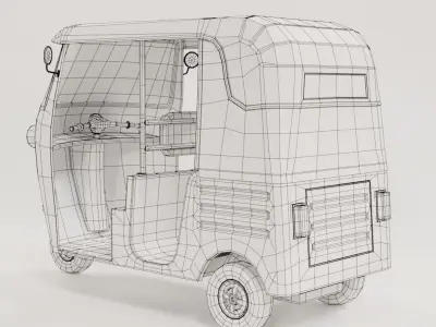 Rickshaw tuk tuk - tuk tuk 3D model