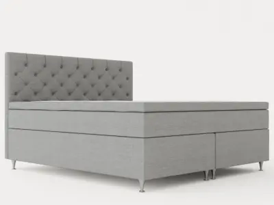 Joluma Complete Bed Package Continental Bed 180x200 Lightgr Low-poly 3D model
