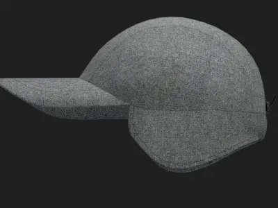 Beanie Cap with Ear Flap  Low-poly 3D model