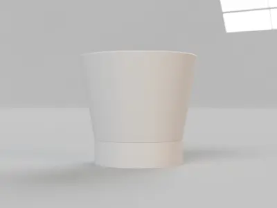Plant Pot with screw on drainage catcher  3D print model