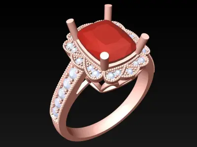 Diamond Ring - Womens Rings - N342854 3D print model