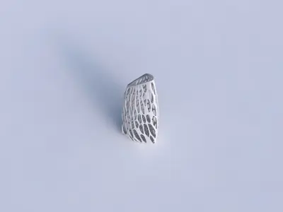 Vase tipped triangle with twisted organic lattice 3D print model