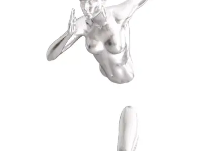 Runner Woman Wall Decor 3D model