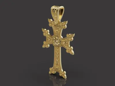 Armenian Cross Pendant 66662 3D print model