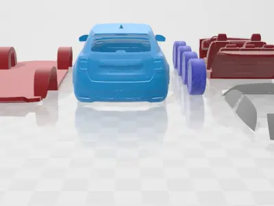 Fiat 600e - Separate Parts STL Model 3D print model