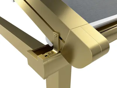 Motorized Pergola 2a brass satin polished 3D model