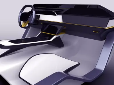 Car interior concept 3D model