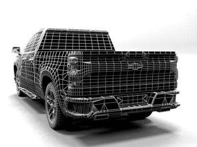 CHEVROLET SILVERADO 2022 Low-poly 3D model