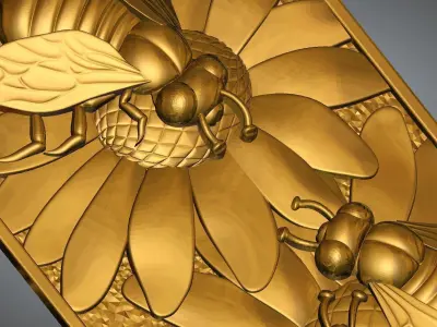 bees frame 3D print model