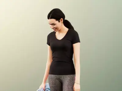 Aylin 11891 - Sporty Girl Exercise Sport 3D model