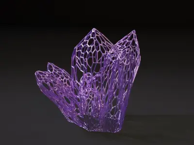 Crystal LED lamp 3D print model