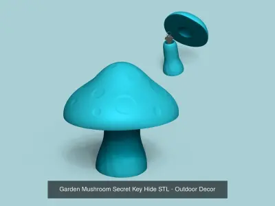 04 Outdoor Secret Key Hide STL - Garden Decor 3D Model Collection